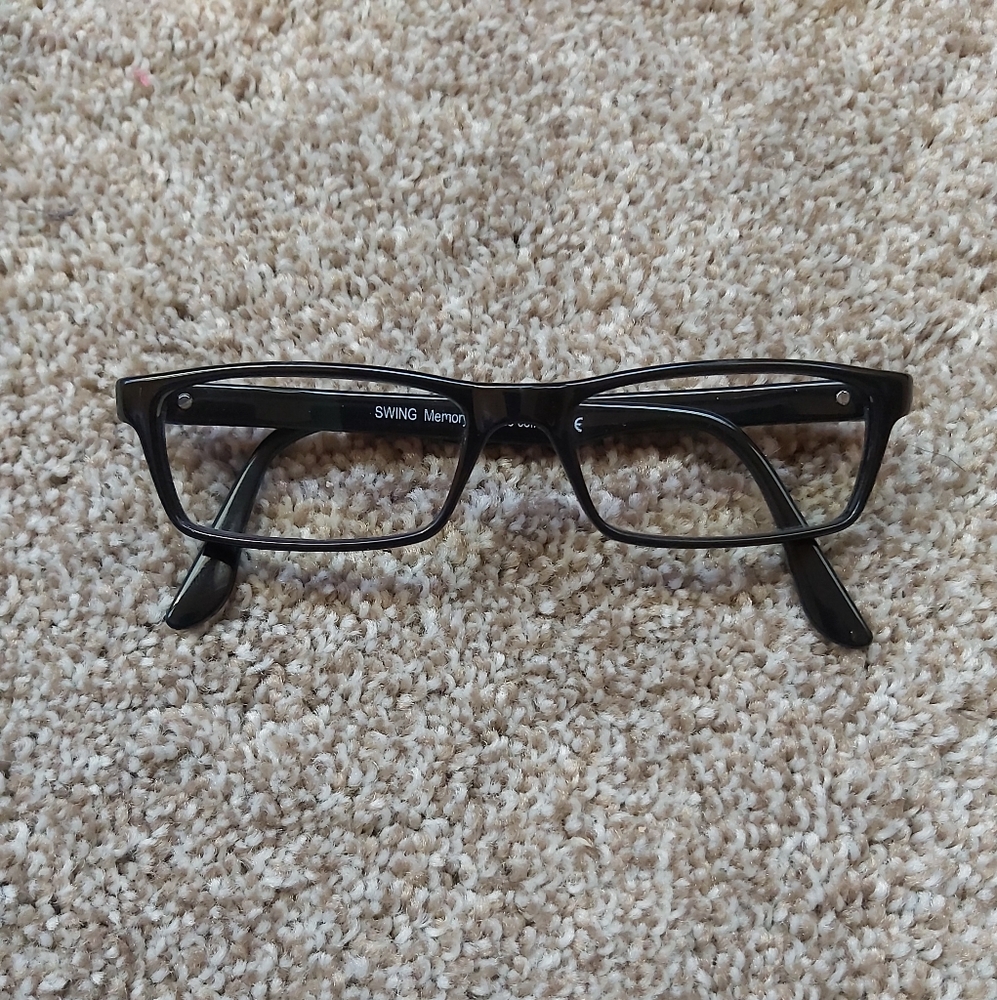 SWING Memory Flexible Black Prescription Eyeglasses Frames